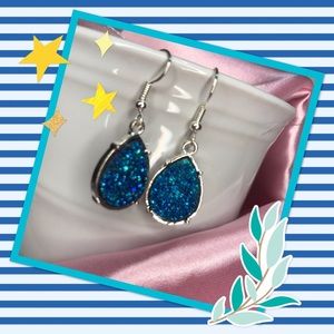 Lovely druzy style teardrop earrings